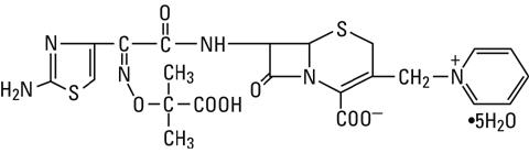 Tazicef structural formula
